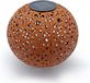 Kynast Solar Kynast LED Metalen Lamp Lichtbol 20 cm Tuinlamp Zonne-energie - Roestdesign met Bloemenmotief