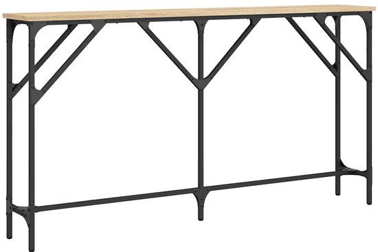 vidaXL Wandtafel 140x23x75 cm bewerkt hout sonoma eikenkleurig