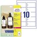Avery Zweckform T1001-10 Labels 90 x 50 mm Karton Wit 100 stuk(s) Niet hechtend Laser (kleur), Laser (zwart/wit)