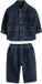 Next Jongens Set van denim shacket en jeans met wijde pijpen - Blauw