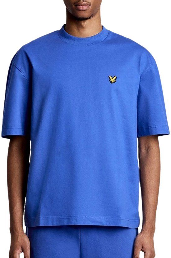 Lyle & Scott Relaxed Shirt Heren - Maat S - Katoen - Korte mouw - Blauw