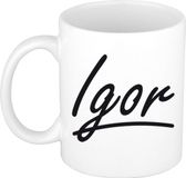 Bellatio Decorations Igor Naam koffiemok - wit
