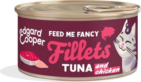 Edgard & Cooper Kattenvoer Graanvrij Natvoer - 24 x 70g - Tonijn & Kip