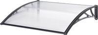 [en.casa] Mellerud Deurluifel 100x100 cm Transparant en Zwart
