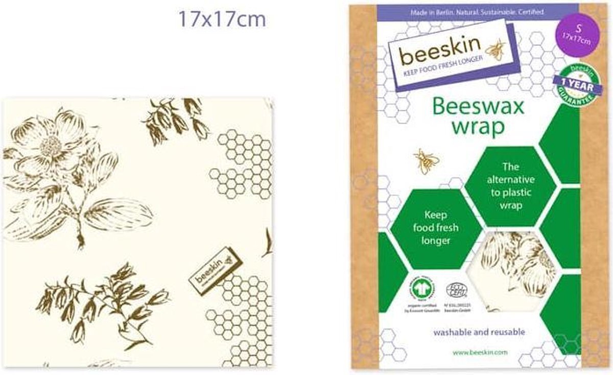 Beeskin Bijenwasdoek Small - 17x17 - Standard print Standard