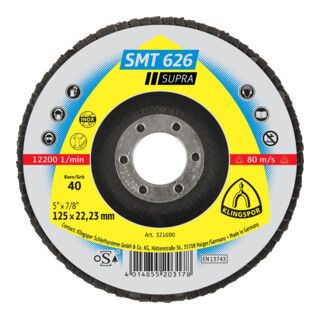 Klingspor SMT 626 lamellenschijf - 125 x 22,23 mm - korrel 40 - 10 stuks
