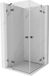 Mexen Lunar Duo porte battante cabine de douche 90 x 90 cm, transparent, gris canon brossé