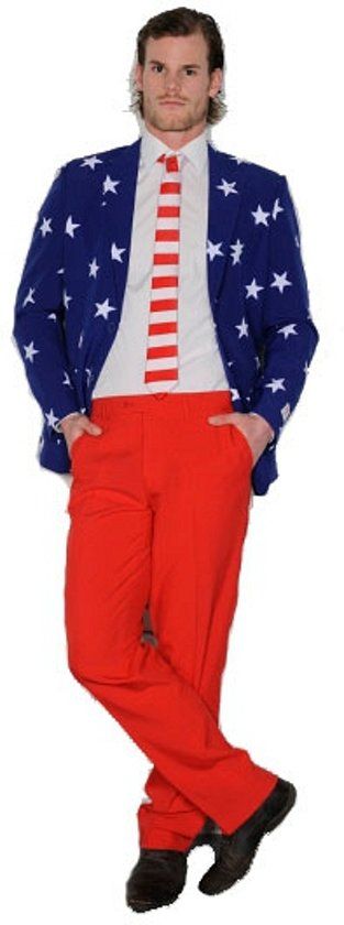 OppoSuits Stars and Stripes - Kostuum - Maat 54