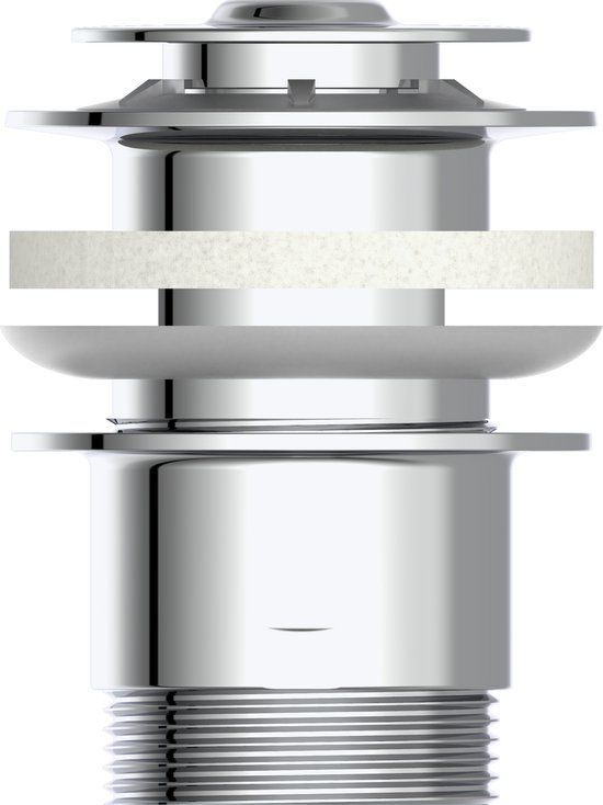 KIRCHHOFF DAV-2WK afvoerwaste, chroom, 1 1/4" x 65 mm