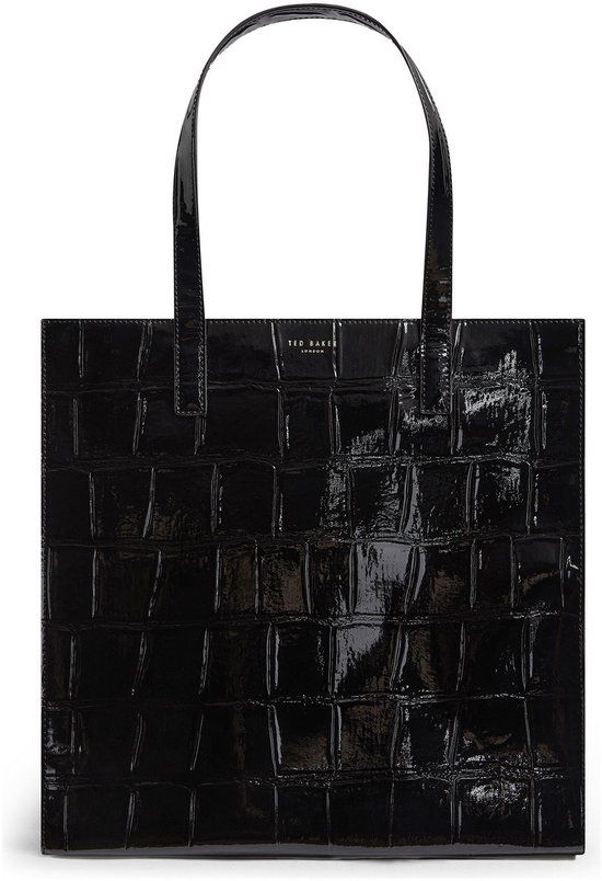 Ted Baker Vannda Croc Effect Icon Bag Shopper Zwart