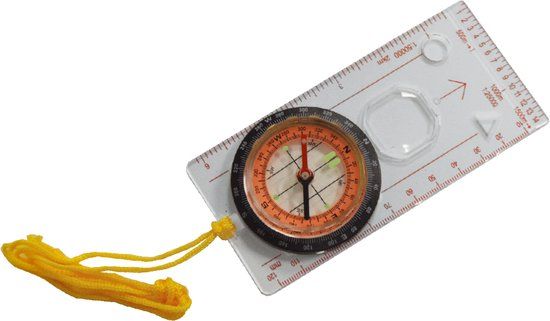 Digi Sport Instruments Kompas Basic+ Transparant - Met Vergrootglas en Draagkoord