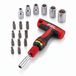 Jeu de tournevis 18 pièces T-poignée jeu d'embouts douilles Torx cliquet compact jeu d'outils