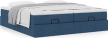 Maison Exclusive - Lit plateforme avec matelas, bleu, 200x200 cm, textile