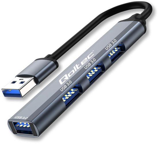 Qoltec Hub Adapter 4-In-1 USB 3.0
