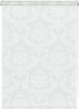 GARDINIA Mini-rolgordijn Ornament om te klemmen, wit, 100 x 175 cm