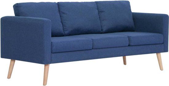 vidaXL Driezitsbank Stof Blauw