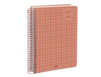 Liderpapel A5 2024 Spiraalplanner met weekoverzicht, polypropyleen, papier, 70 g, kleur koraal