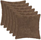 vidaXL - Kussensloop - 6 stuks - HEERLEN - Lichtbruin - 35 x 35 cm - Nep Konijnenbont