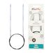 KnitPro 80 cm x 4,5 mm Nova Cubics vaste rondbreinaalden, glanzend messing, zilver