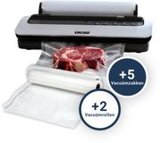 DESQ® Vacumeermachine - Automatisch Vacuümapparaat - 5 Programma's - 80 kPa Zuigkracht - Dubbele Verwarmingsdraden - Rolhouder & Rolsnijder - Vacuümslang - Inclusief 5 Vacuümzakken & 2 Vacuümrollen