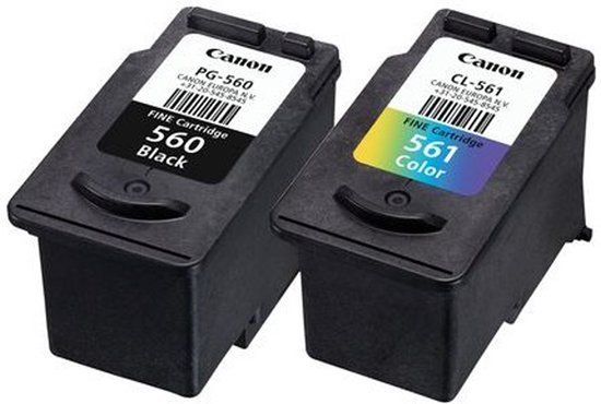 Canon PG-560 / CL-561 - Inktcartridge - Zwart / Multicolor - 2 stuks