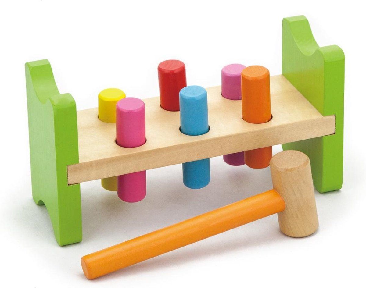 Viga Toys - Hamerbankje - Hout - Multi