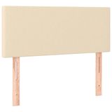 VidaXL Hoofdbord 80x5x78/88 cm stof crèmekleurig