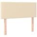 VidaXL Hoofdbord 80x5x78/88 cm stof crèmekleurig