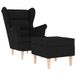 VidaXL Fauteuil Tissu Noir