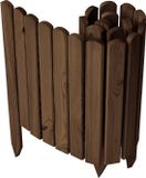 Garronda Rollborder - Flexibele houten gazonafscheiding - Donkerbruin - 40 cm hoog, 100 cm breed