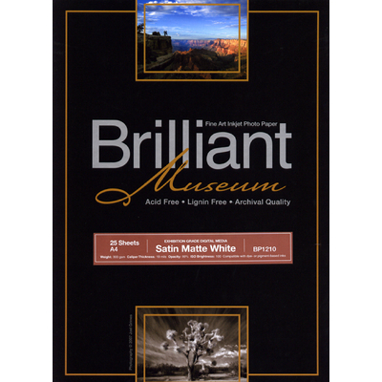 Brilliant Museum Satin Matte White 300grams A3 25v