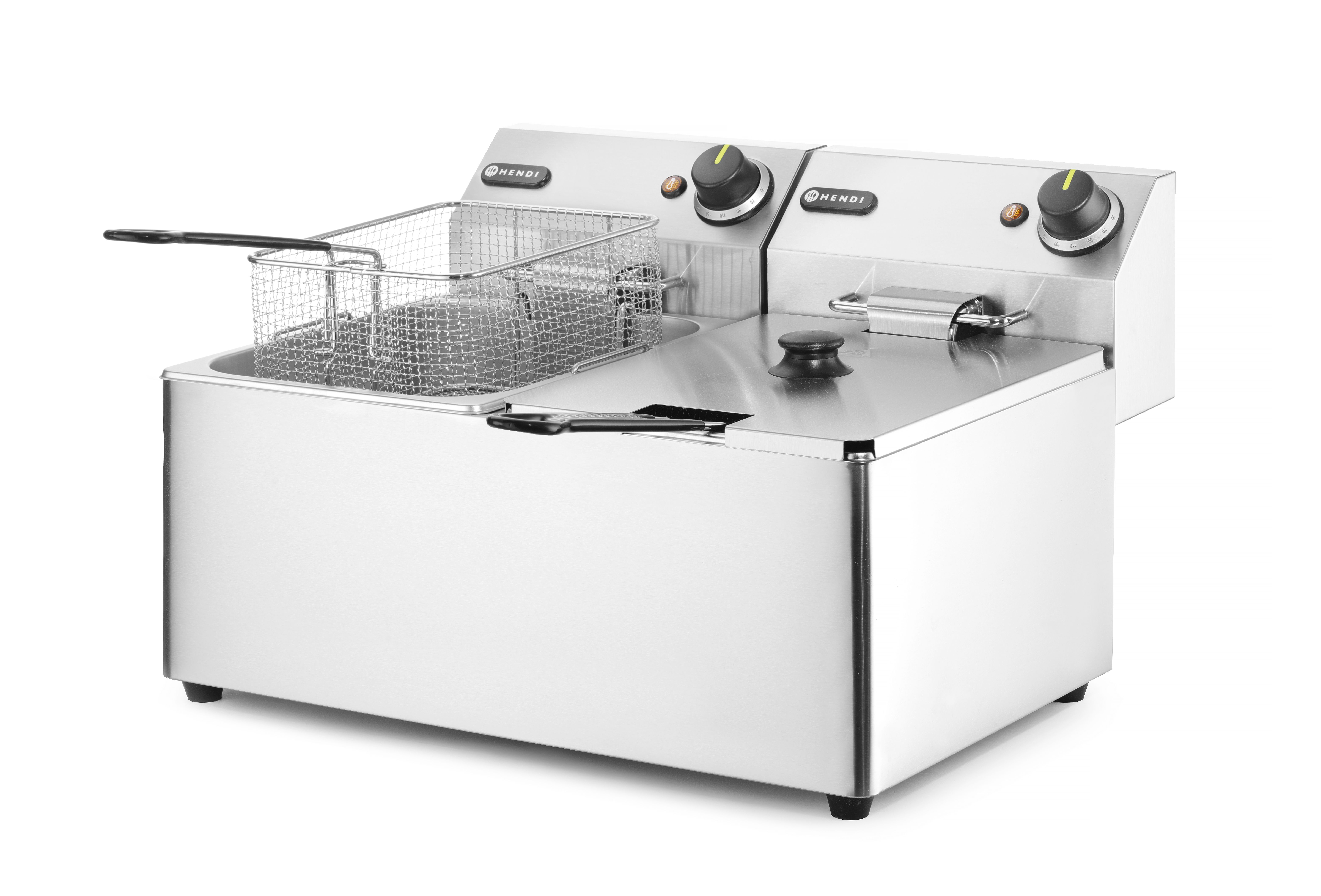 Hendi Frituurpan 2x 8 Liter - Friteuse Kitchen Line - 230V / 7kW - 55x43x(H)34,5cm