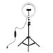 App Life Ring Light voor selfie 10 inch - driehoekige houder - LED-ringlicht met 3 verlichtingsmodi met 10 helderheidsniveaus - make-up, fotografie, YouTube, TikTok, selfie Video