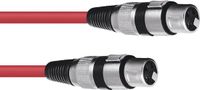 Omnitronic XLR kabel 3pin 1,5m rood