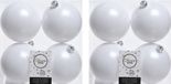 Decoris Kerstballen - 32 stuks - Wit - 10 cm - Kunststof - Mat
