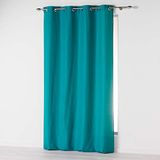 Douceur d'Intérieur Absolu gordijn met ogen, microvezel, eenkleurig, polyester, blauw, 280 x 140 cm