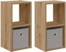 vidaXL Nachtkastje - Set van 2 - Artisan Eiken - 25,5 x 22 x 49,5 cm