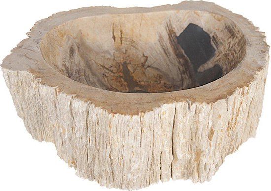 Differnz Fossil waskom 45x45x12cm Créme - Rond - Natuursteen