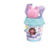 Smoby Strandemmer met poppenhuis, 17 cm, met zeef, hark, schep en zandvorm, vanaf 18 maanden, gemaakt in Frankrijk