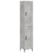 vidaXL Hoge kast, betonkleur, 34,5 x 34 x 180 cm, houtvezelplaat