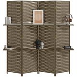 HOMCOM Privacy Screen - Papiervezels - 181x1,6x180cm - Bruin