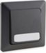 Chilitec MILOS Bouton-poussoir avec plaque d'identité anthracite 0-250V~/10A incl. cadre, UP