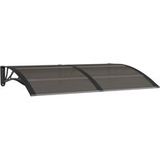Auvent de porte noir 150x100 cm polycarbonate