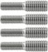 Allecto Plus - Dubbele Eindschroefbout M6 naar M8 30mm Roestvrijstalen Staafbout Draadverminder Adapter Mannelijke naar Mannelijke Schroefbout voor Meubelbeslag (M6xM8x30mm)