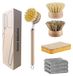 Brosse à vaisselle en bois, durable avec têtes remplaçables