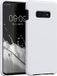 kwmobile hoesje geschikt voor Samsung Galaxy S10e - Hoesje met siliconen coating - Smartphone case in mat wit