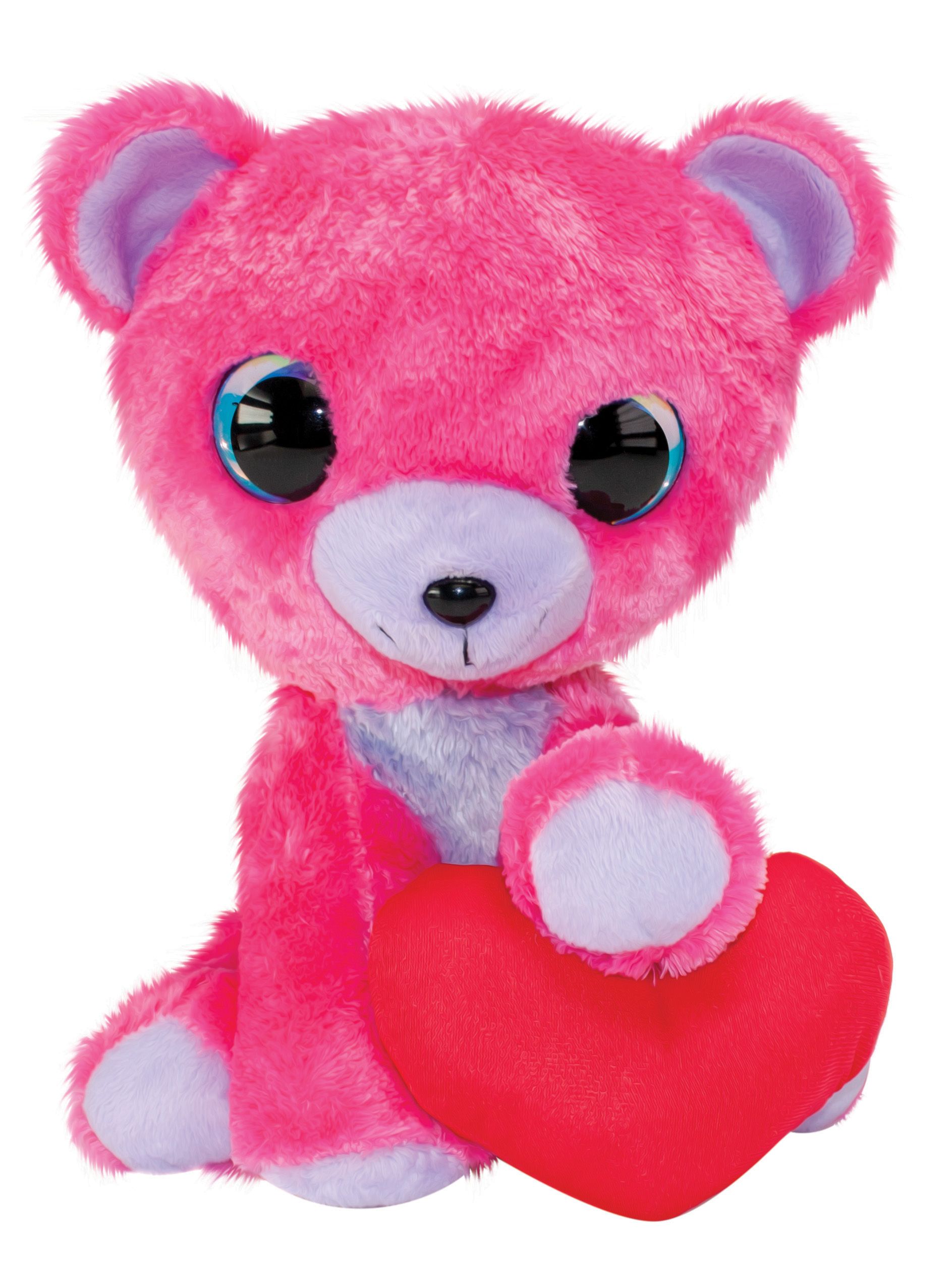 Lumo Stars Valentine's Bear Puss - Big - 24cm - Roze