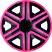 NRM ACTION - universele wieldoppen 15" dubbelkleur roze/zwart 4 stuks