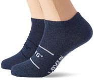 Levi's unisex 2P sneakersokken sport logo blauw