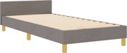 vidaXL Cadre de lit avec tête de lit Taupe 100 x 200 cm tissu